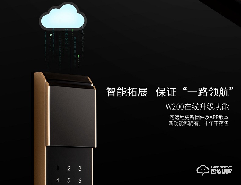 斑點貓智能鎖 W200物聯網指紋鎖家用防盜門鎖