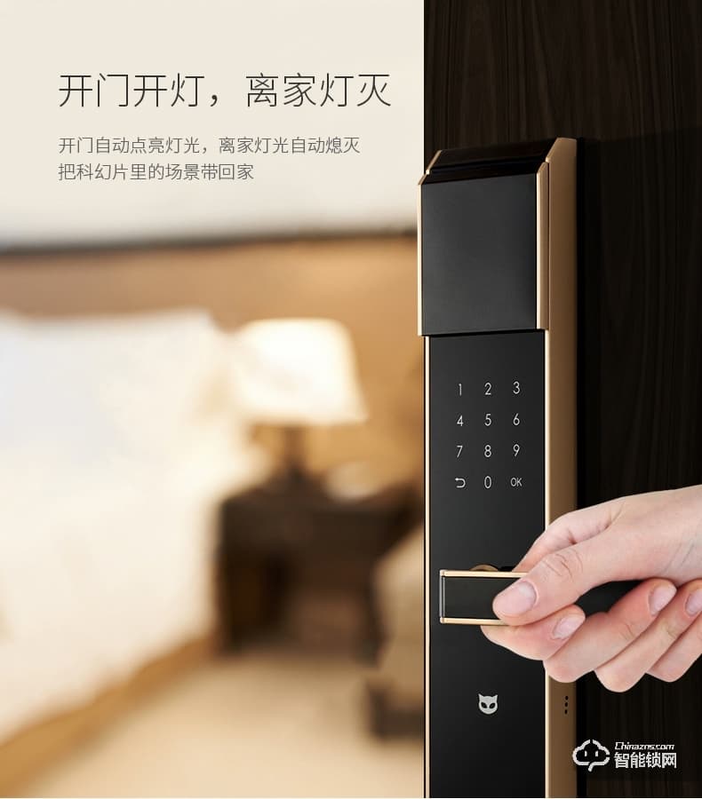 斑點(diǎn)貓智能鎖 X200-K家用防盜門(mén)鎖指紋密碼鎖