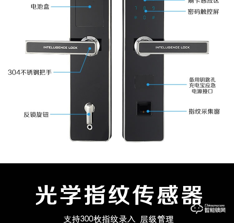 凱恩斯智能鎖 俊杰防盜門鎖家用入戶門鎖