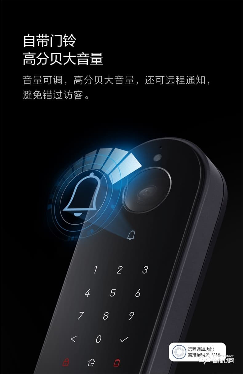 綠米智能鎖 P100家用防盜智能攝像頭門(mén)鎖