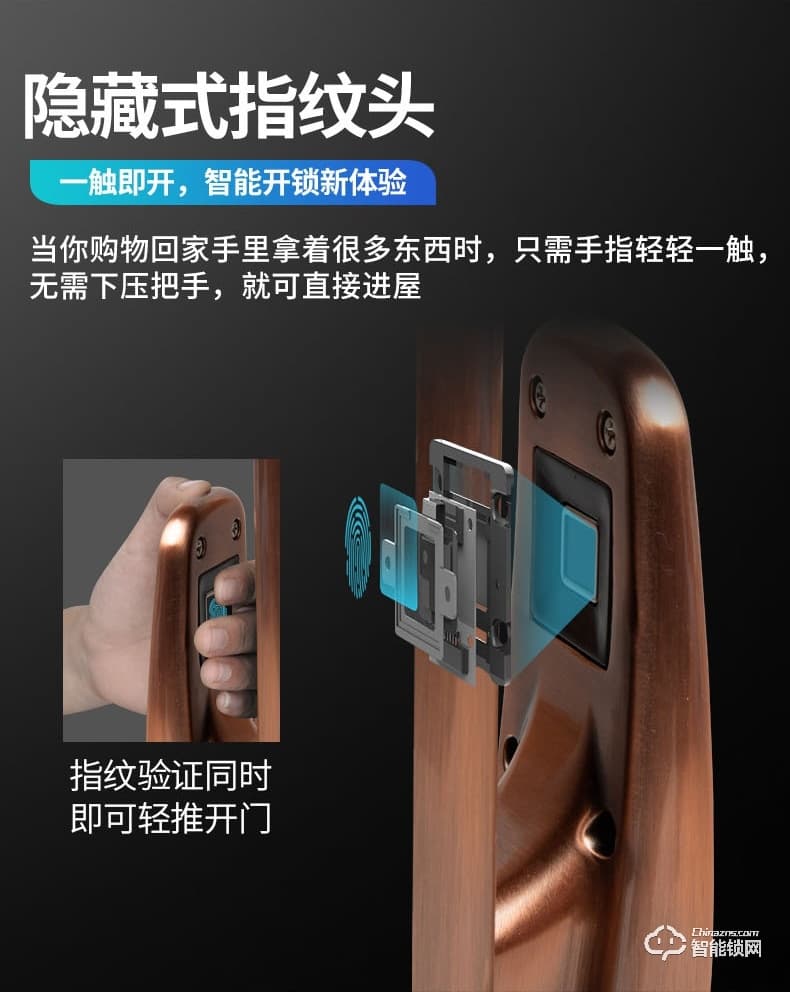 羅斯盾智能鎖 騎士五X號家用防盜門密碼鎖