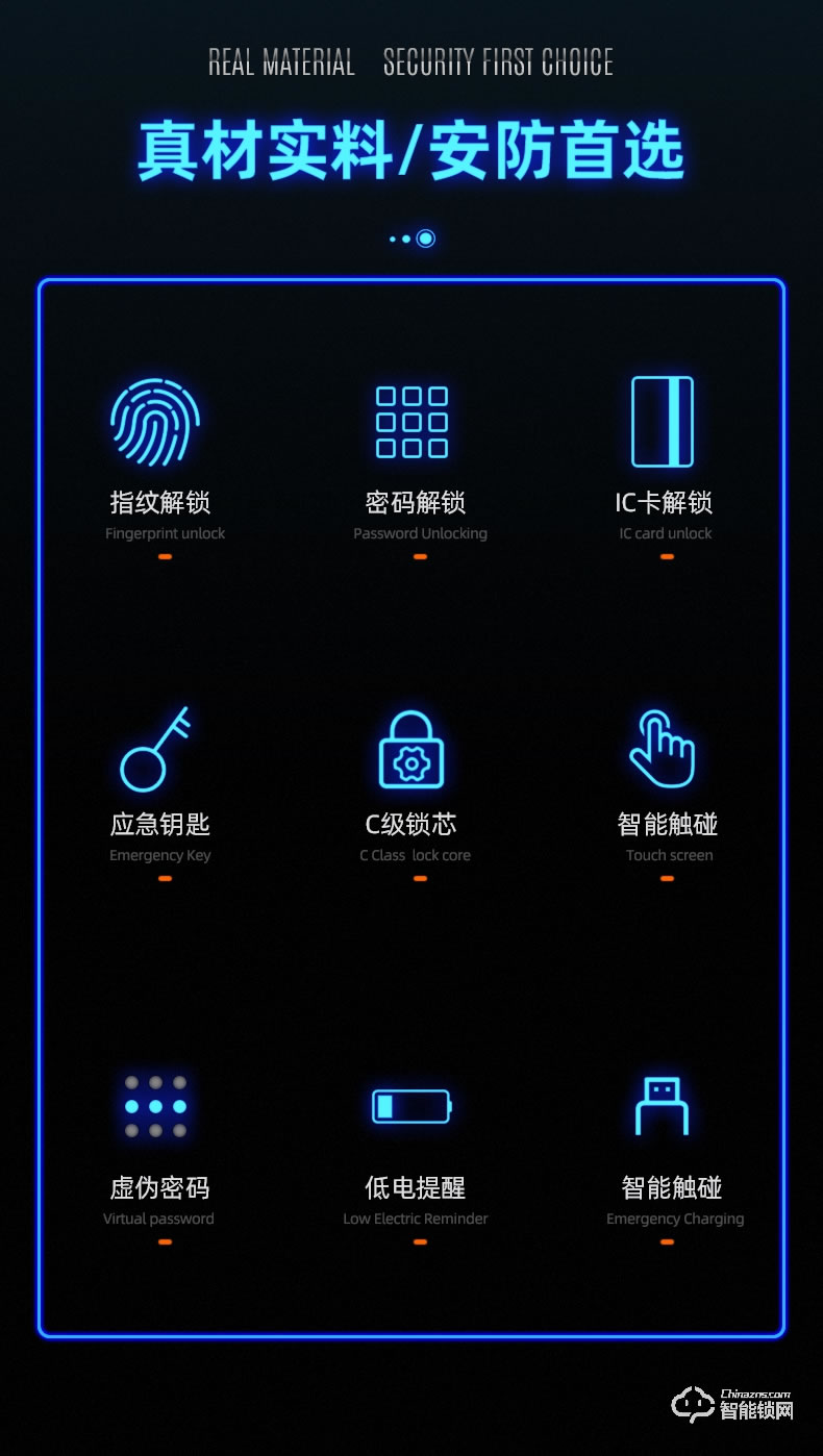 奧珀智能鎖 AP-ZB701全自動指紋鎖防盜門磁卡門鎖