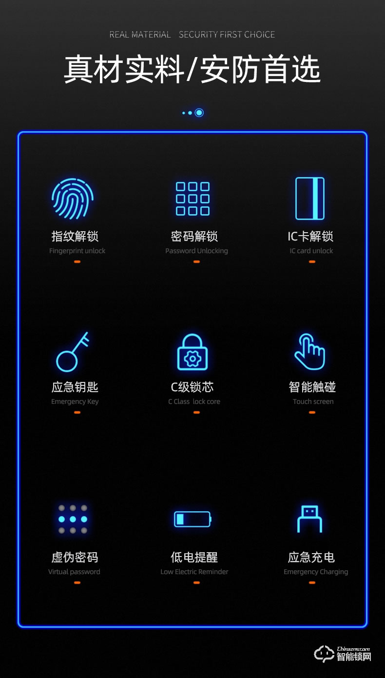 奧珀智能鎖 A8家用防盜門智能密碼鎖