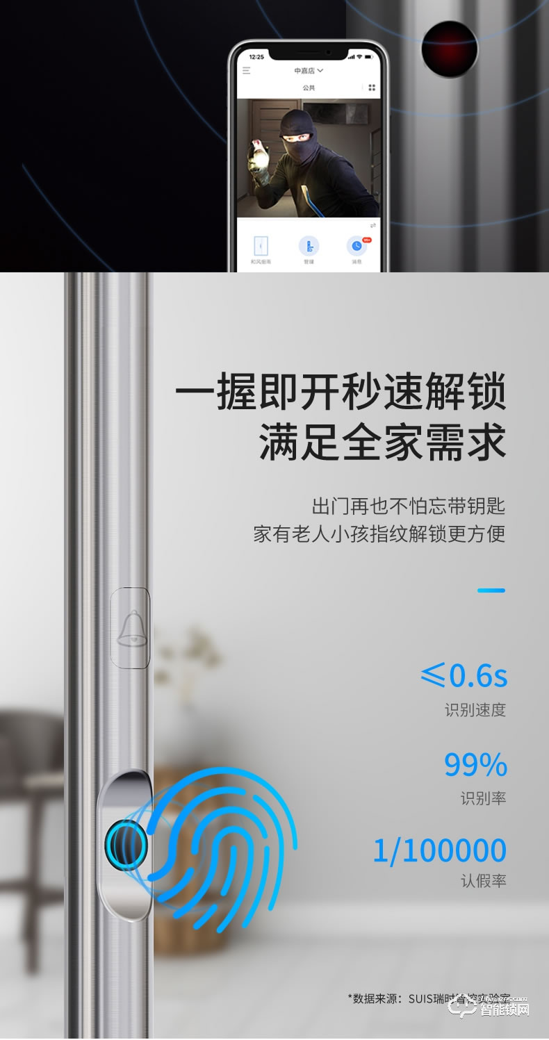 菲馬仕智能門 A500M1智能門家用仿巖板入戶門
