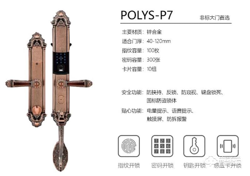 鉑力斯盾智能鎖 別墅大門鎖家用防盜門鎖