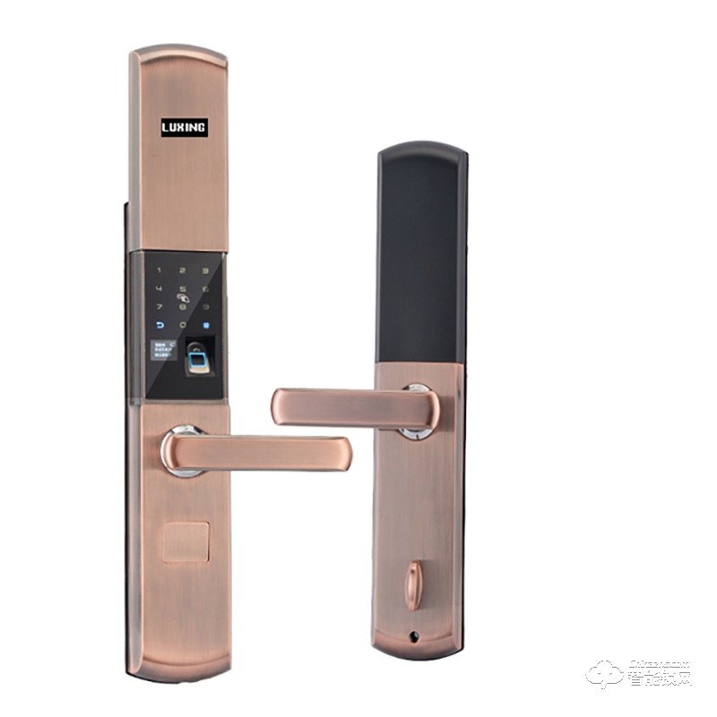 璐興智能鎖 L3001全自動(dòng)滑蓋指紋解鎖門鎖