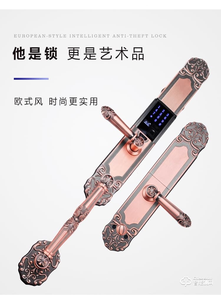 巨石智慧智能鎖 HR-L2X自動豪華別墅指紋鎖