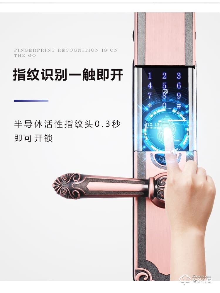 巨石智慧智能鎖 HR-L2X自動豪華別墅指紋鎖