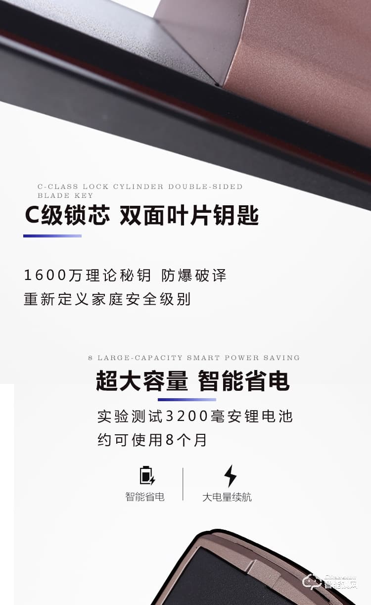 巨石智慧智能鎖 F2別墅大門鎖家用防盜門鎖