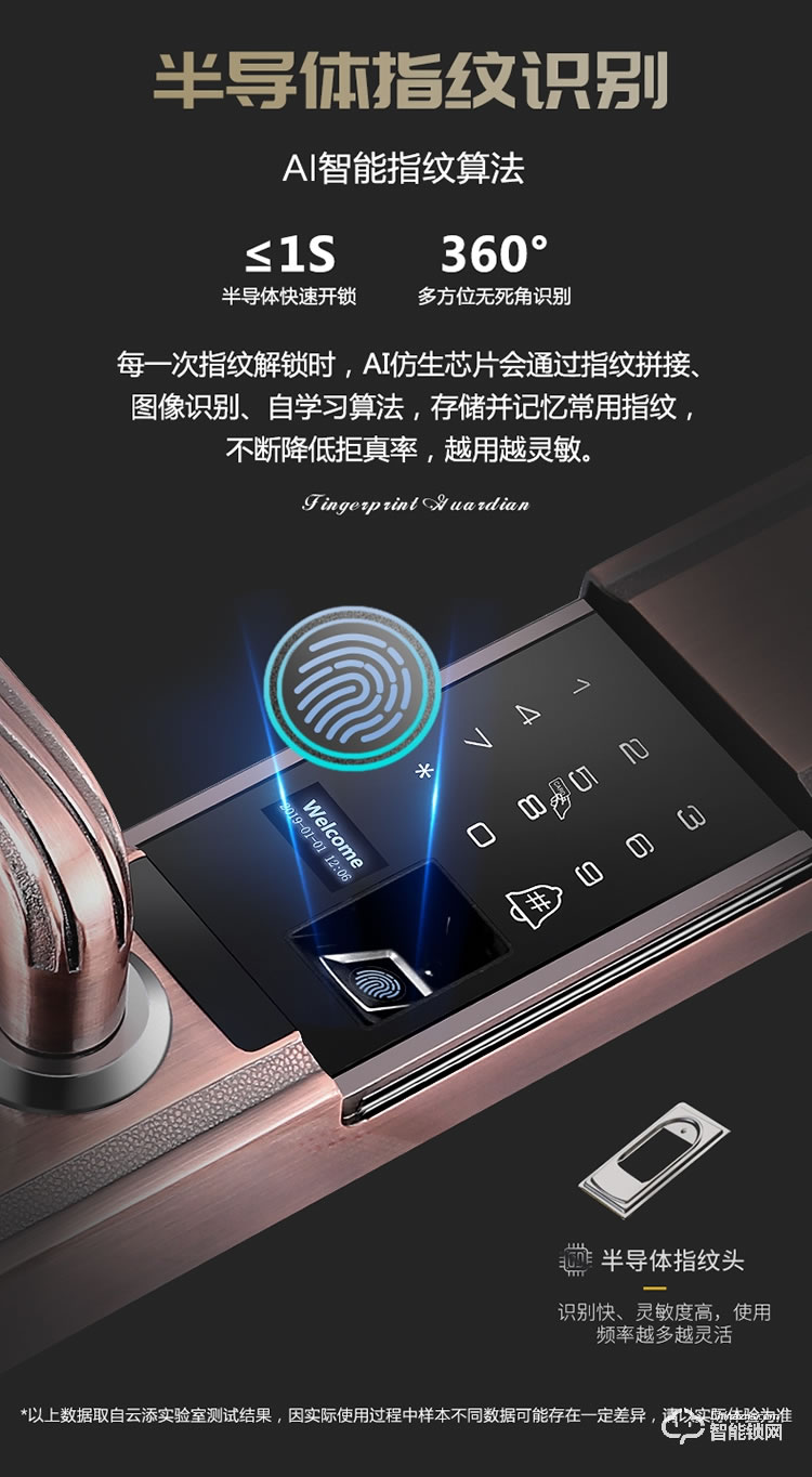 薩萊明智能鎖 V8別墅鋅合金智能門鎖