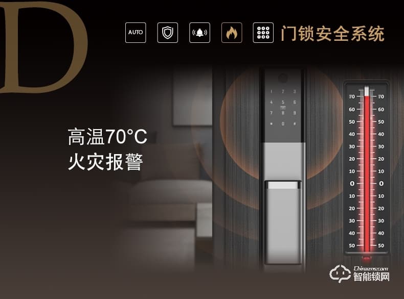 KLOCK智能鎖 一諾KLOCK200全自動推拉式指紋鎖