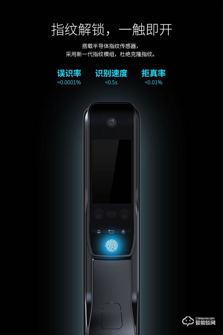 開心橙子智能鎖 R20全自動(dòng)人臉識別指紋鎖