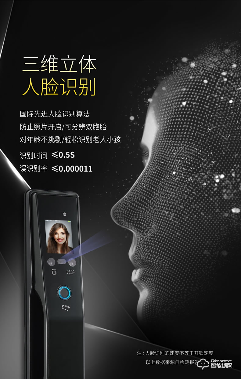 Housetek智能鎖 Q18-28全自動人臉識別智能鎖