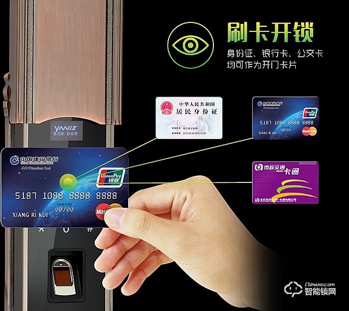 雅尼斯智能鎖 818A指紋密碼防盜鎖