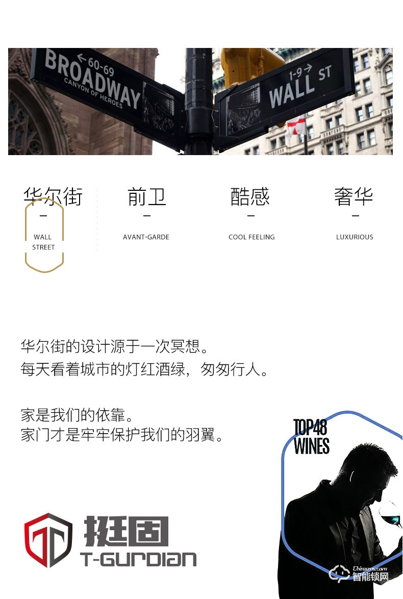 挺固智能門 華爾街系列甲級安全防盜門