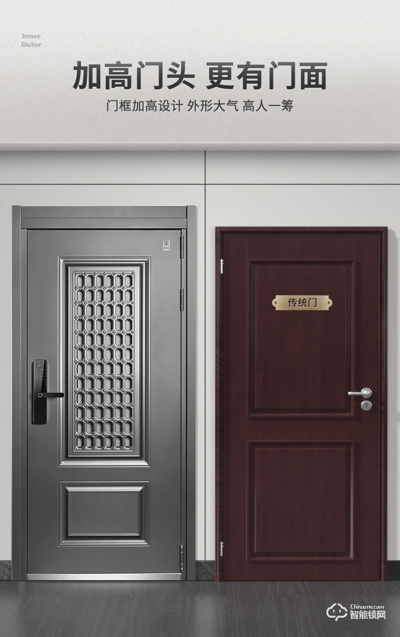 挺固智能門 夏威夷系列進戶門入戶大門