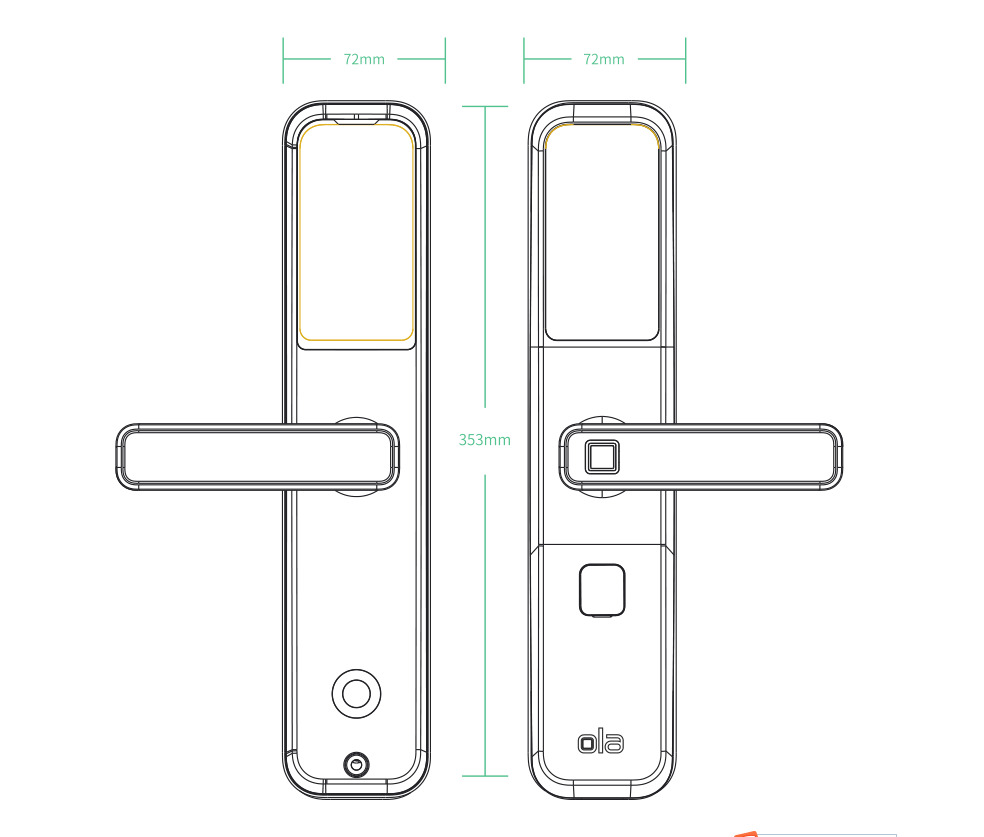 歐樂智能鎖 Plus家用指紋鎖防盜門入戶門鎖
