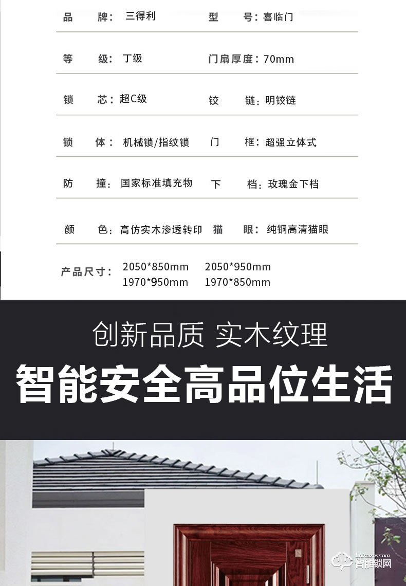 三得利智能門 進戶門安全入戶標準門智能門