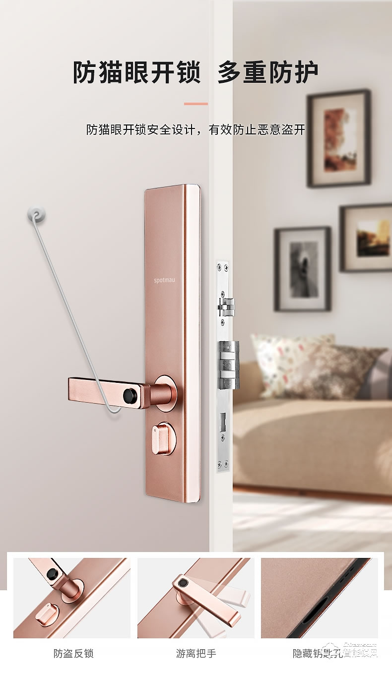 斑點貓智能鎖 Z3家用防盜門鎖智能電子鎖密碼鎖