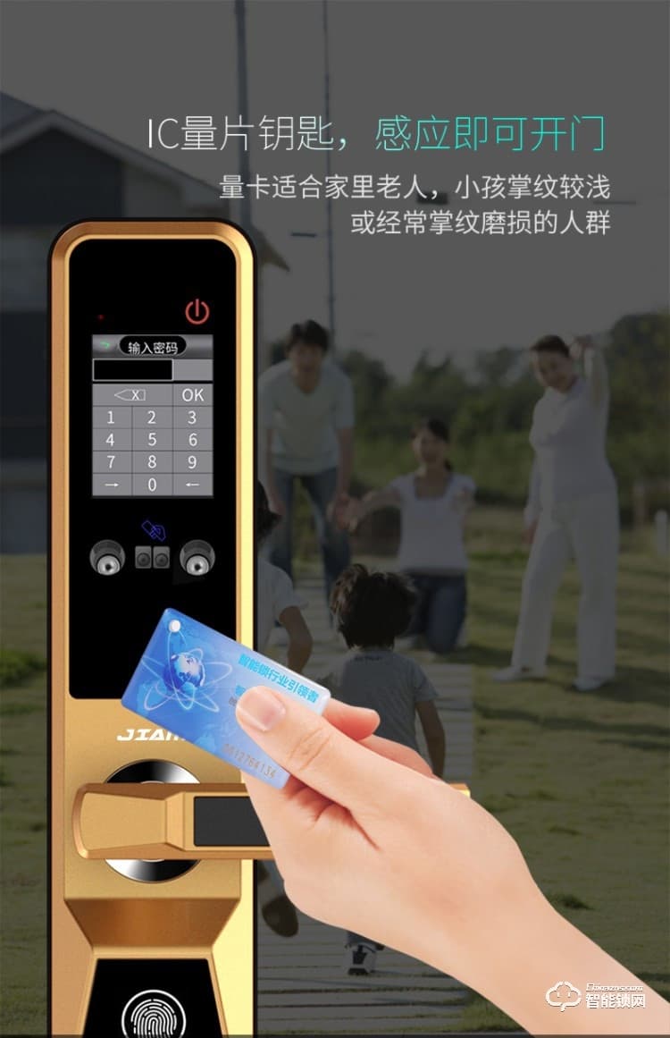 珈門智能鎖 JM-A6家用防盜門刷臉智能門鎖