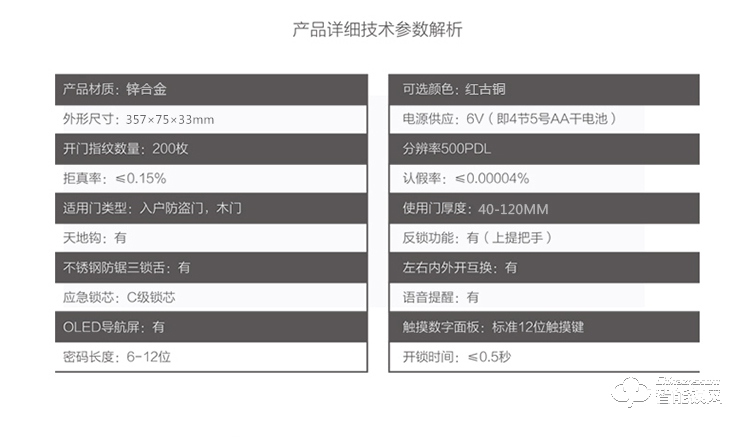 華智達智能鎖 HZD-062家用防盜門大門鎖