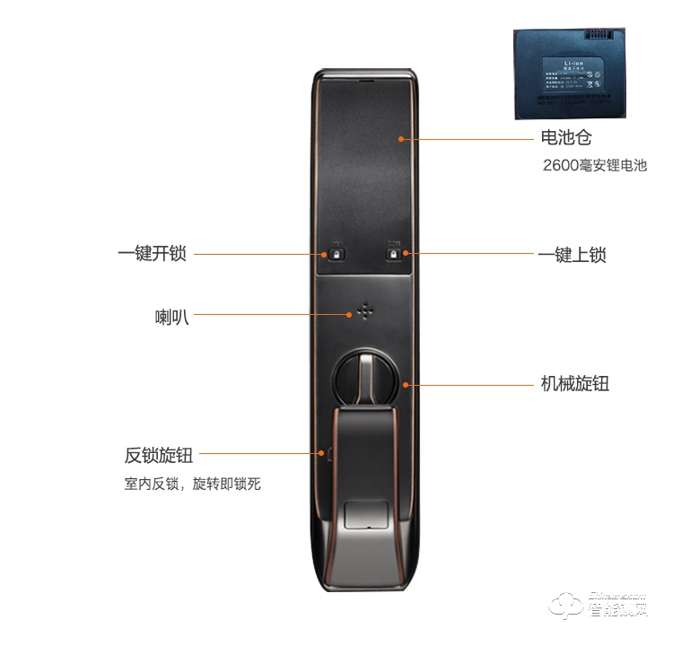 華智達智能鎖 E8家用防盜門刷卡感應鎖智能鎖