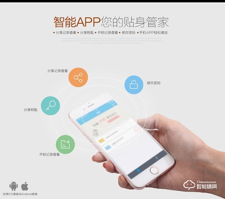 華智達智能鎖 E8家用防盜門刷卡感應鎖智能鎖