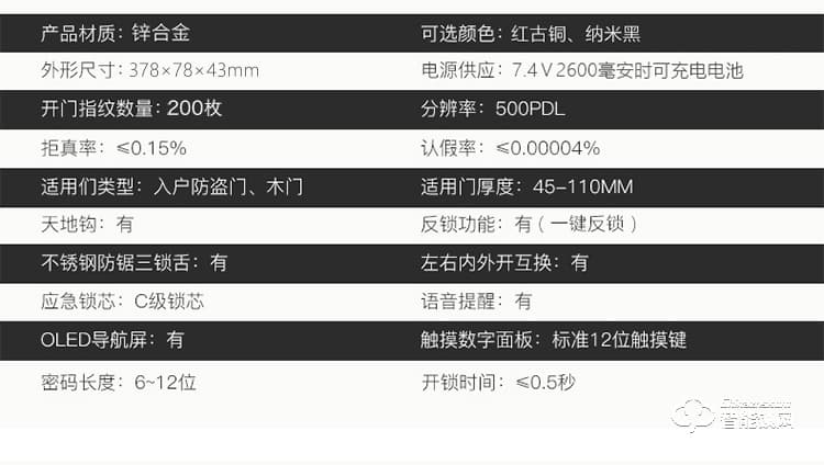 華智達智能鎖 E8家用防盜門刷卡感應鎖智能鎖