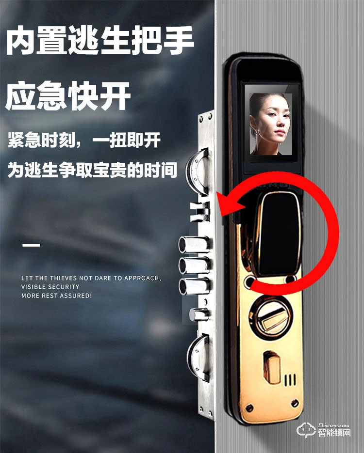 艾仕臣智能鎖 AS-008家用防盜門可視遠程鎖