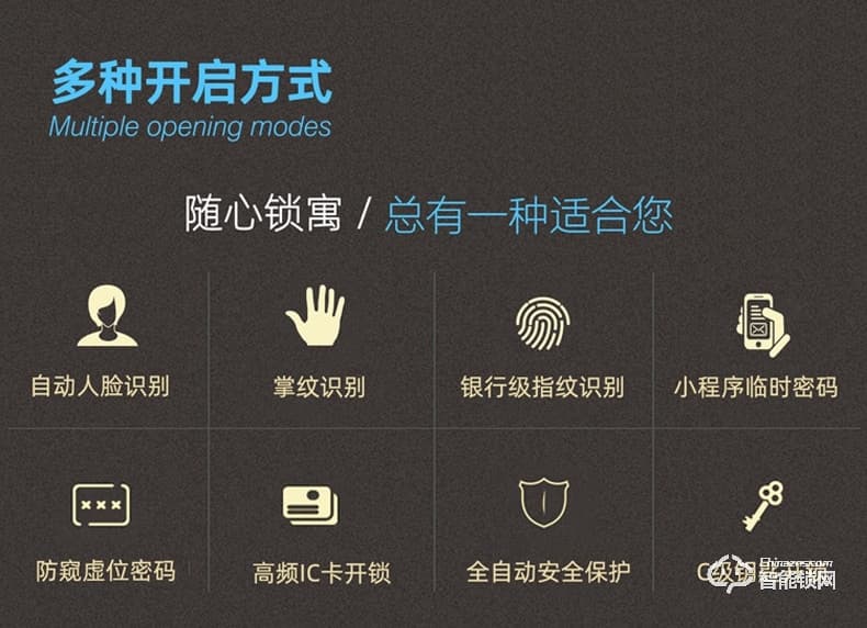 RNBN智能鎖 V9全自動人臉識別鎖密碼鎖