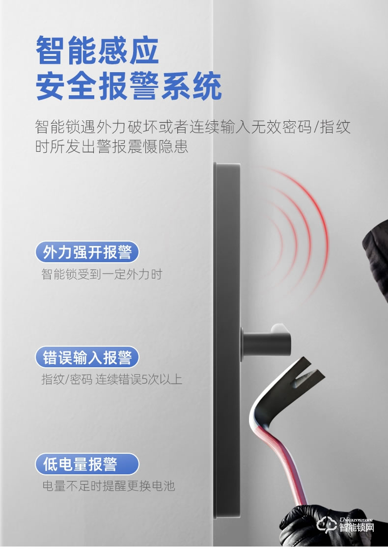 互威智能鎖 168家用防盜門入戶門智能鎖