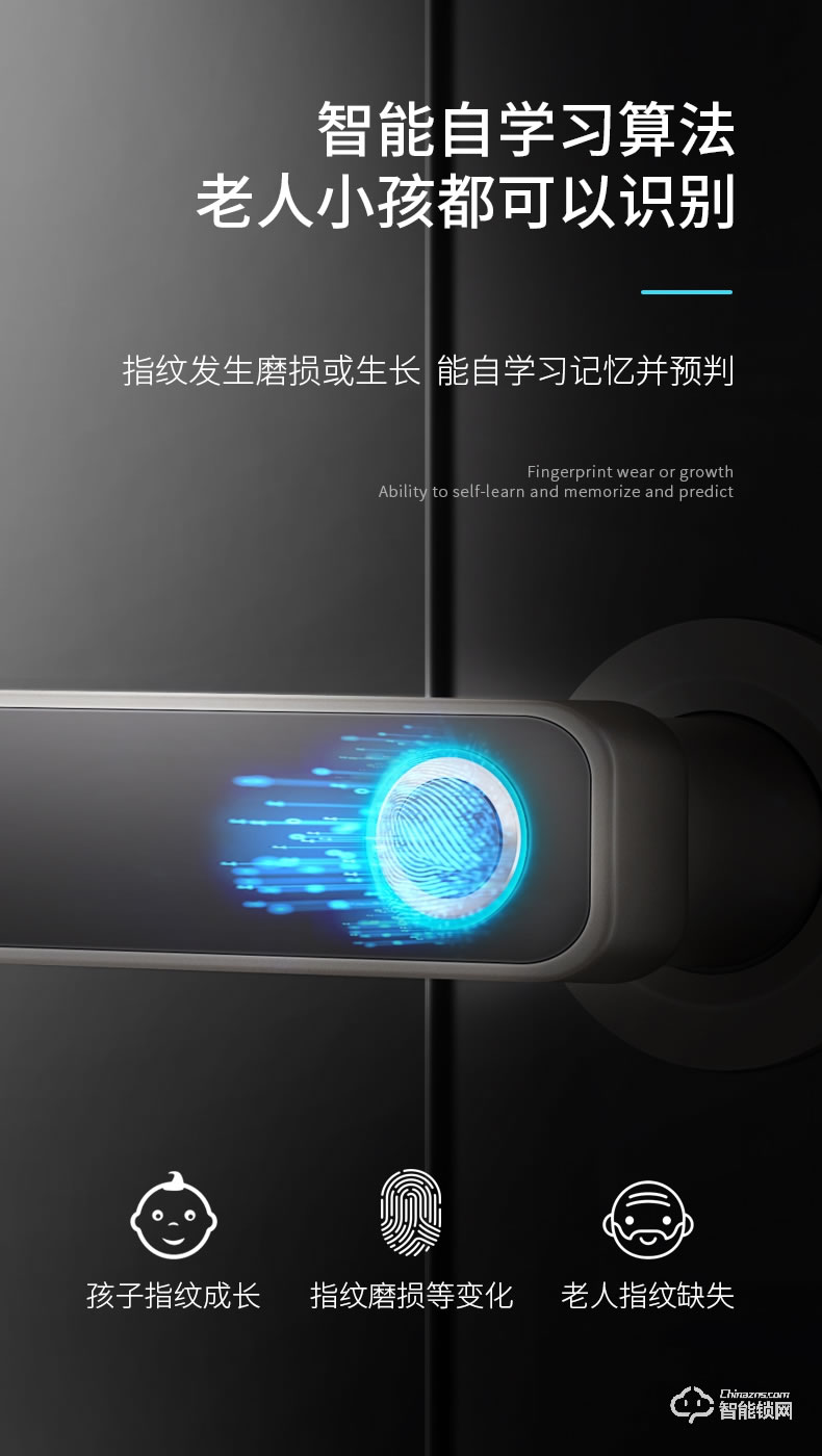 互威智能鎖 288一握開家用防盜門智能鎖