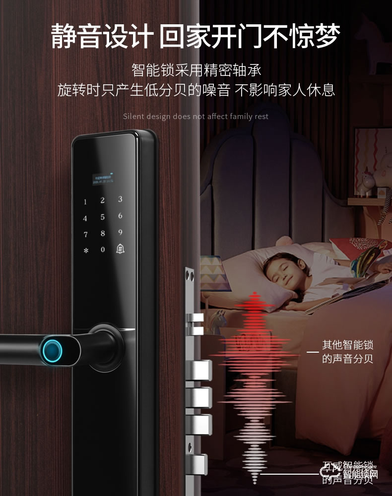 互威智能鎖 368家用防盜門(mén)入戶門(mén)智能鎖