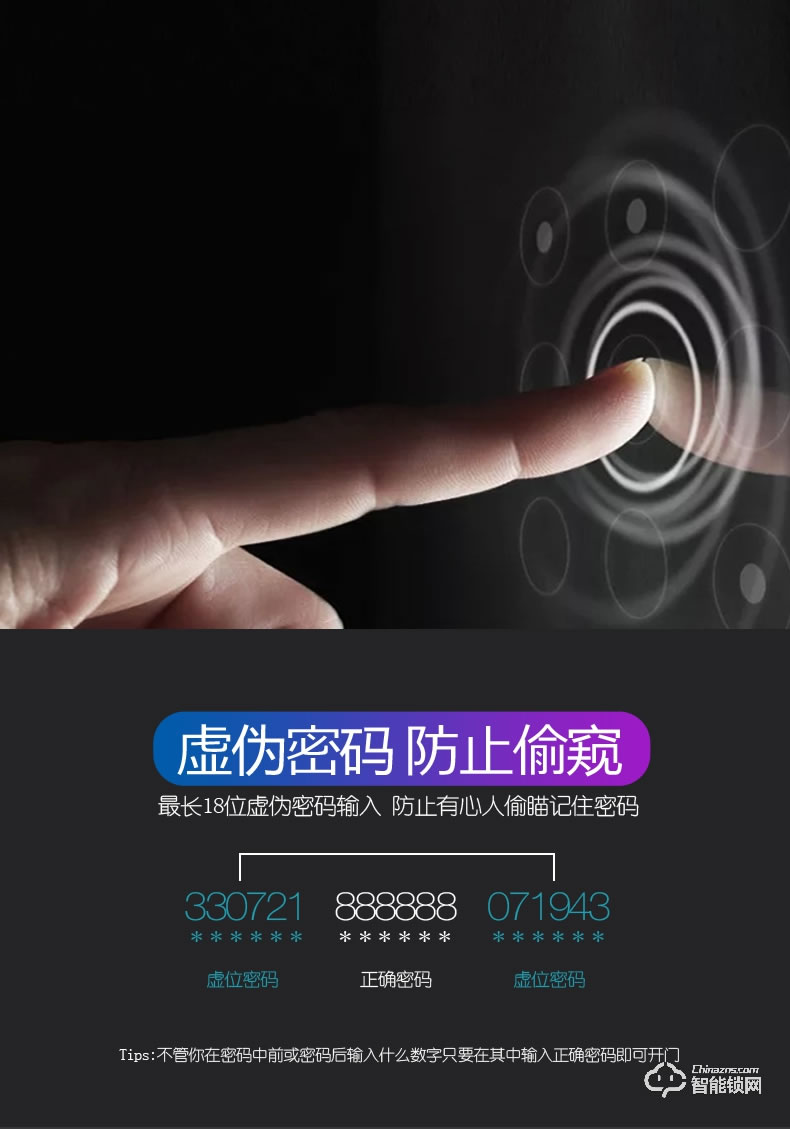 華拓智能鎖 H3X全自動內(nèi)置快開把手防盜門鎖