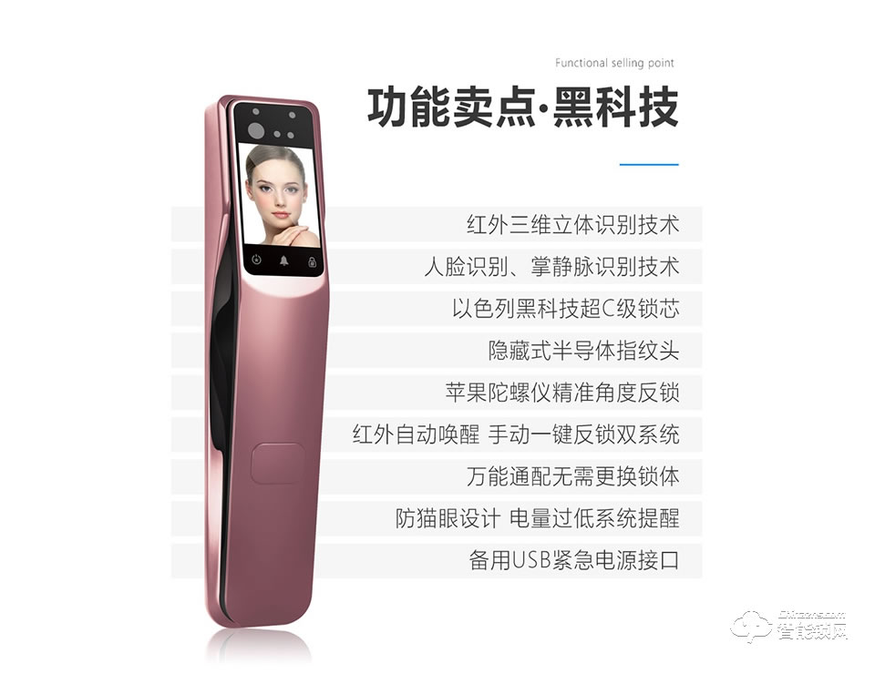 鐵獅東尼智能鎖 T9C一體式全自動人臉智能鎖