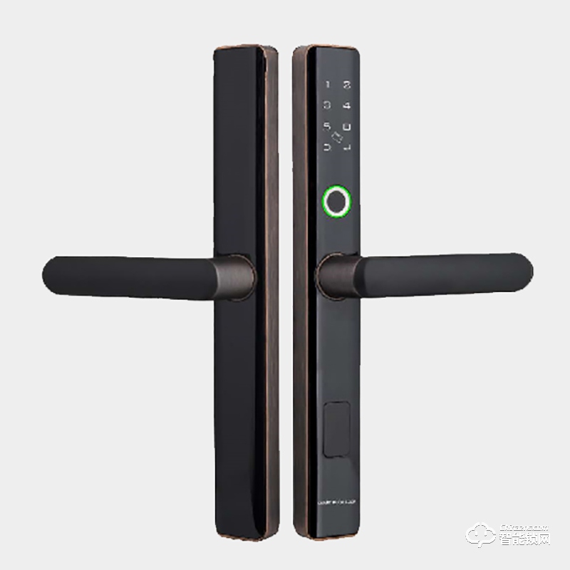 米卡智能鎖 MK-001B斷橋鋁指紋鎖玻璃門鎖