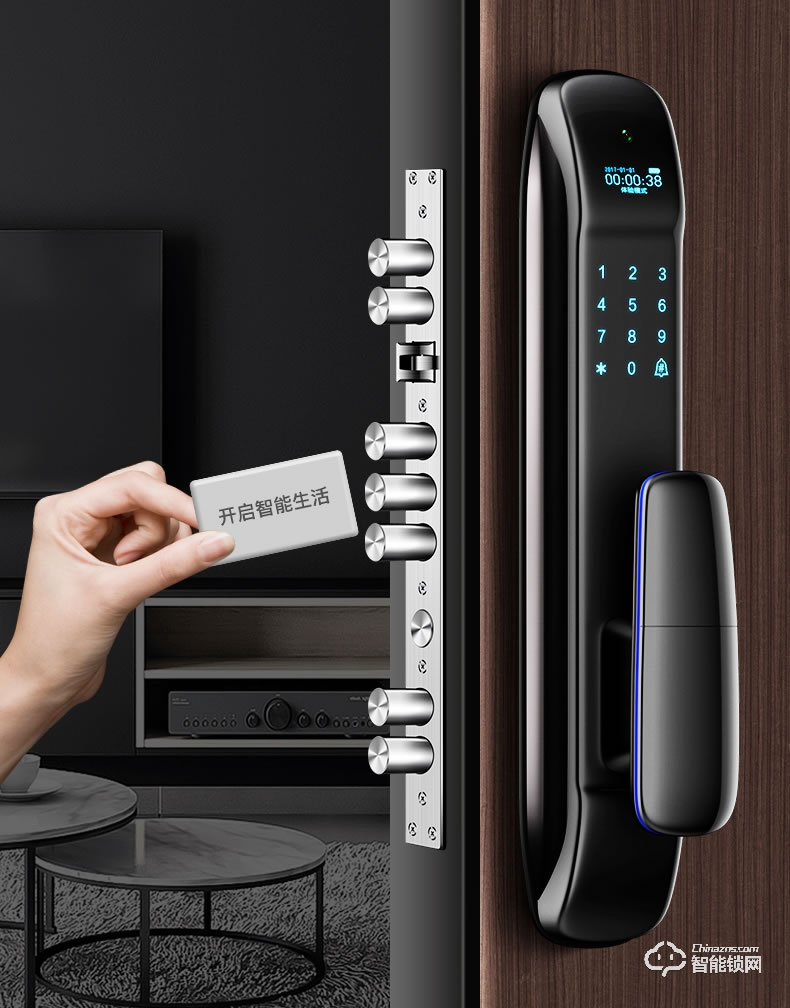 黑帆智能鎖 MJ005人臉識(shí)別全自動(dòng)密碼鎖