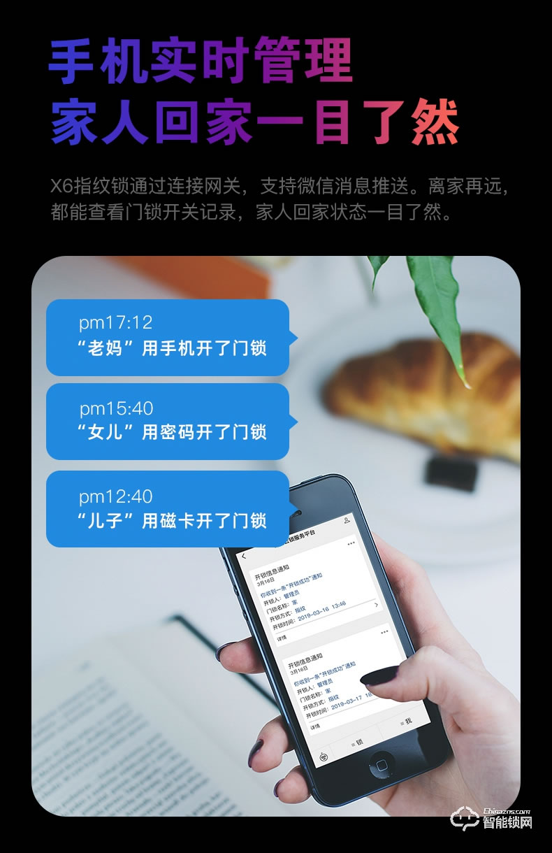 黑帆智能鎖 MJ004家用防盜門智能鎖密碼鎖