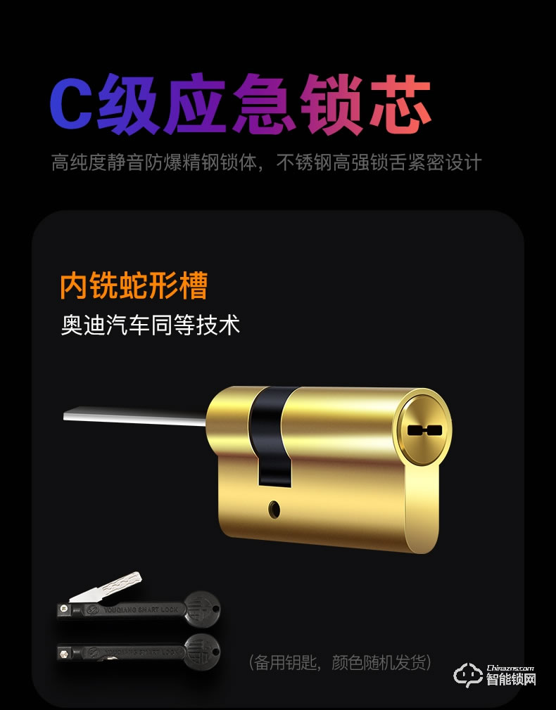 黑帆智能鎖 MJ004家用防盜門智能鎖密碼鎖