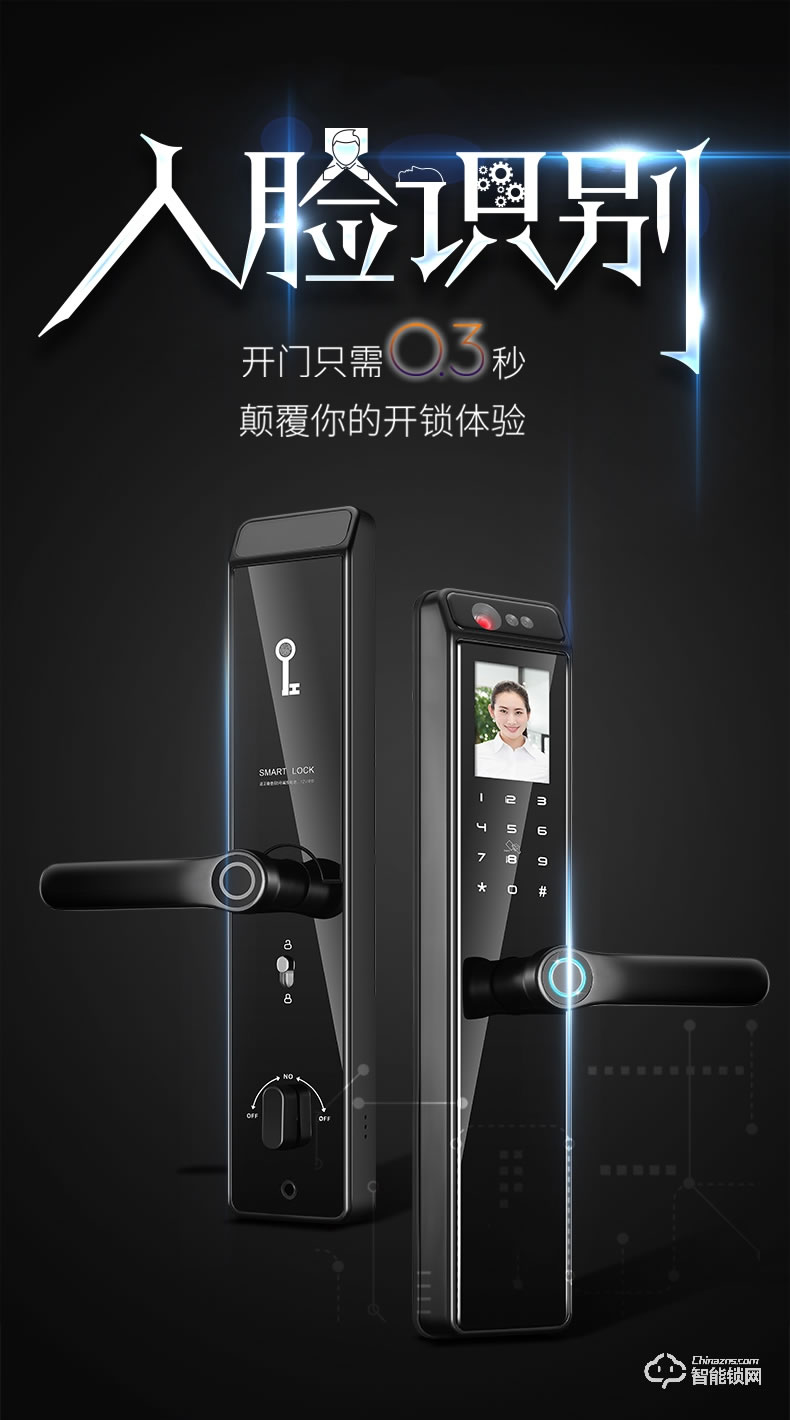 黑帆智能鎖 BS-R1人臉識別鎖電子密碼鎖