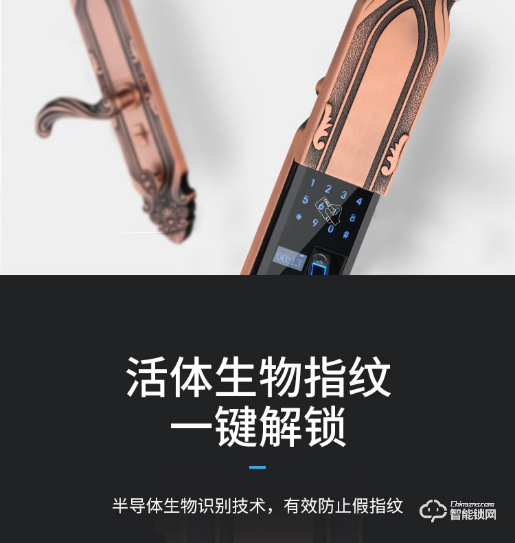 樂固智能鎖 768歐式別墅大門指紋鎖