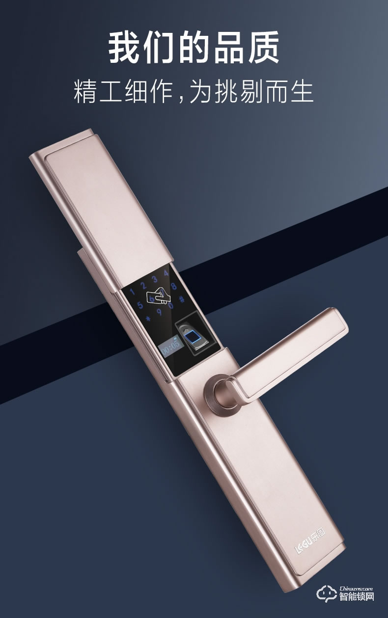 樂固智能鎖 LG-188滑蓋智能鎖家用防盜門鎖