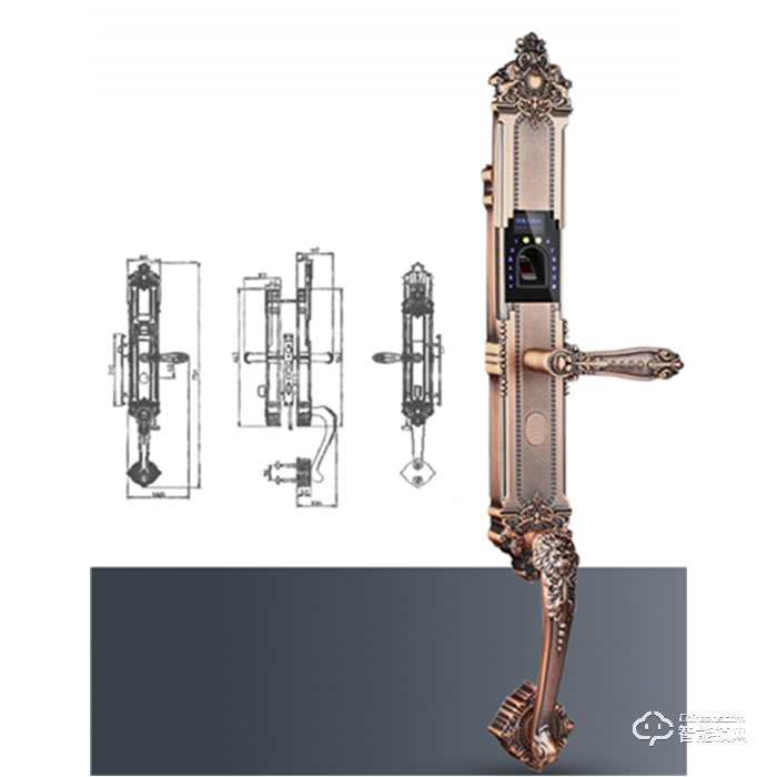 捷聯(lián)智能鎖 JK-A808歐式別墅大門指紋鎖