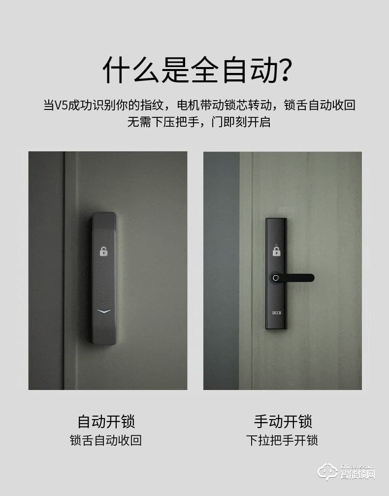 博克智能鎖 V5全自動智能指紋鎖密碼鎖