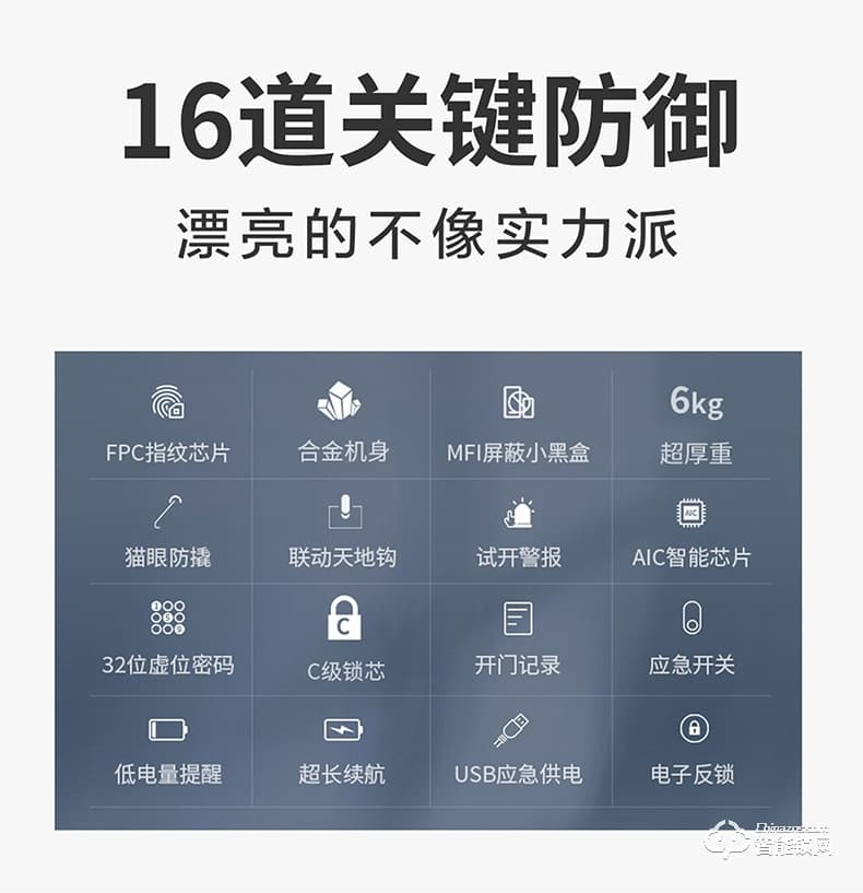博克智能鎖 I8WA家用防盜門密碼鎖大門鎖