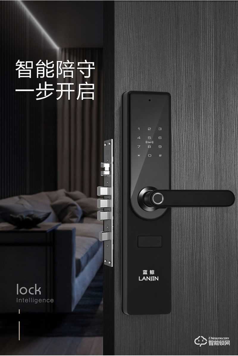 藍鯨智能鎖 A5家用防盜門智能門鎖