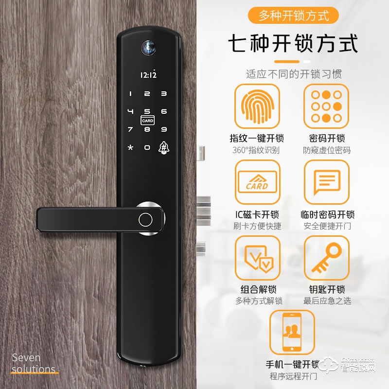 艾迪森智能鎖 入戶智能門鎖密碼鎖電子鎖