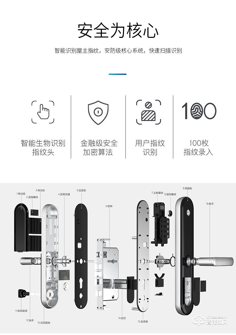 立林智能鎖 L06家用門鎖防盜門電子鎖