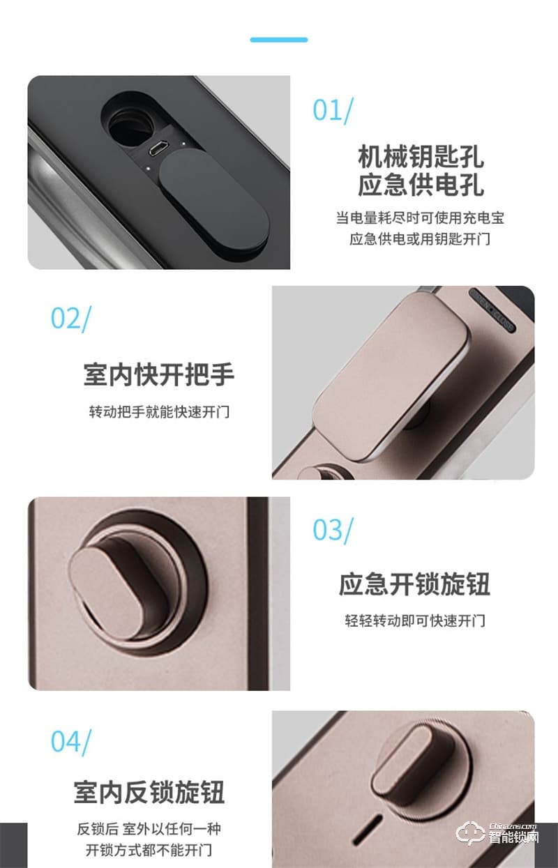 頂尖智派哈士奇系列 智能指紋密碼鎖