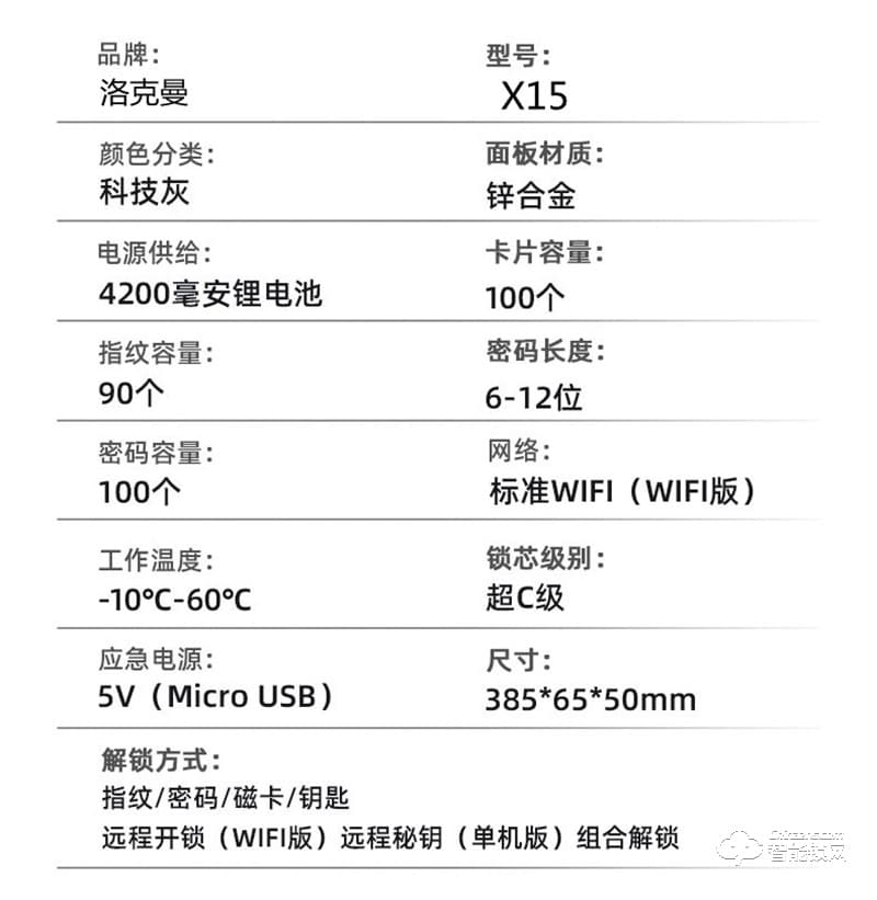 洛克曼X15自帶高清貓眼 自動抓拍自動反鎖